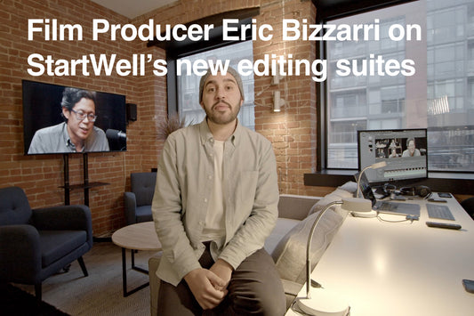 Film Producer Eric Bizzarri introduces the editing suites at StartWell