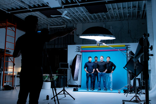 BTS with Voiceflow's founding team - StartWell shot their headshots announcing a $20M Series A