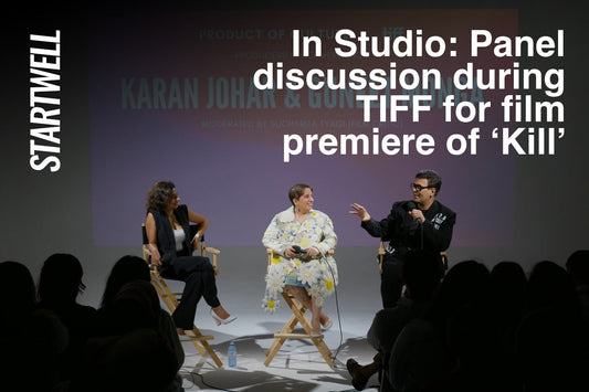 Guneet Monga and Karan Johar during TIFF at StartWell